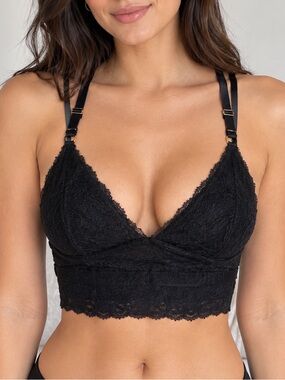 Honeydew Intimates Black Lace & Straps Bralette